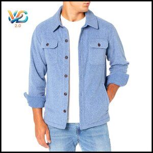 Men's Polar Fleece Shirt Jacket Long Sleeve Winter Warm Regular Fit